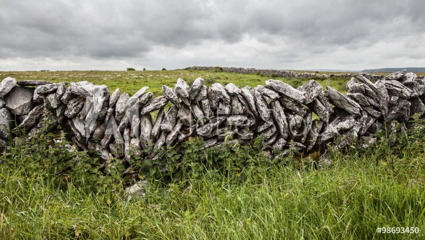Picture of Dry stone walls built from field stone The Burren Ireland